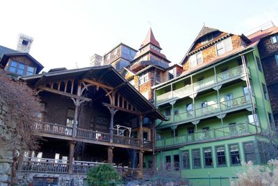 Low angle view of historic building against sky