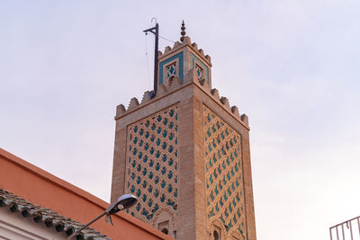 Ben salah mosque in medina, marrakech before sunset