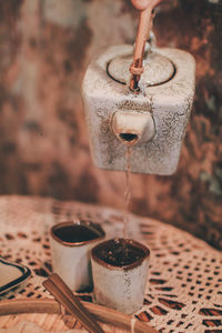 Close-up of coffee cup