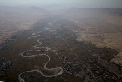 Aerial view of agricultural field
