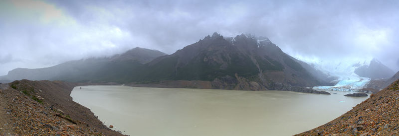 Panoramic view of mountains against sky