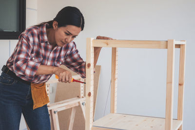 Man working at home