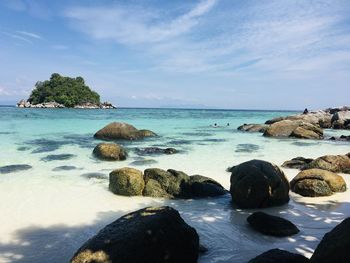 Scenic view of sea against sky