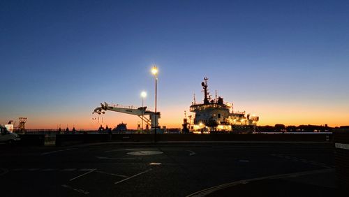 Cranes at sunset