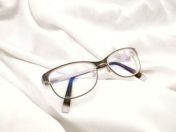 Close-up of eyeglasses on sunglasses