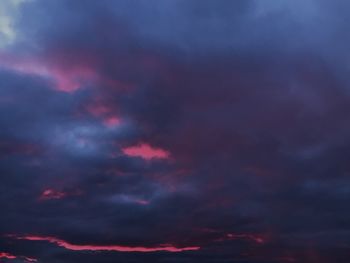 Low angle view of storm clouds in sky