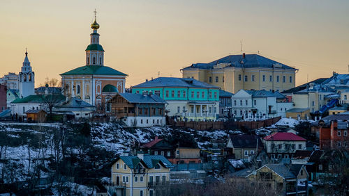 Vladimir, russia  the city center. sunset