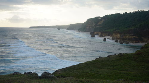 Sunset on bawana beach, sumba island, indonesia