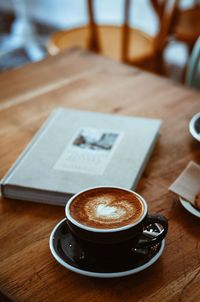 Close-up of coffee on table