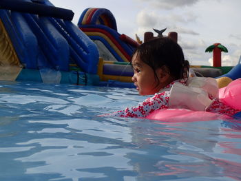 Girl in swimming pool