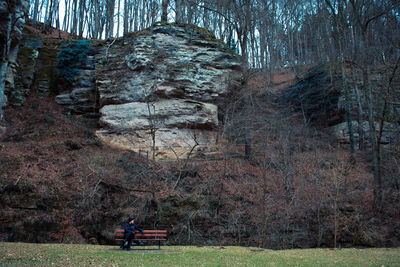 Person sitting on bench