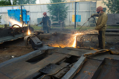 Men working in factory