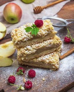 Close-up of cake with fruits