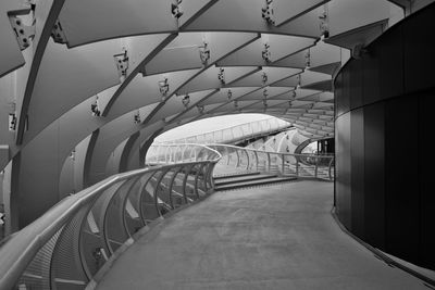 Empty corridor of modern building