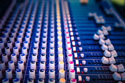 Close-up of sound mixer