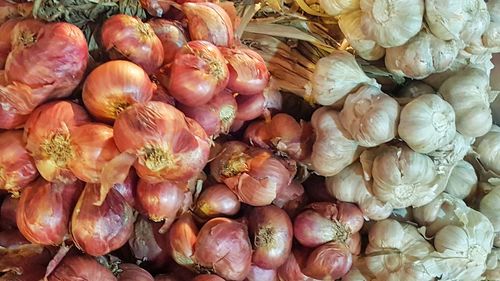 Full frame shot of vegetables for sale in market