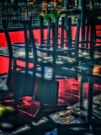 Close-up of red wall