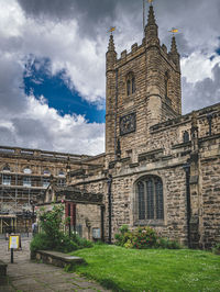 Exterior of historic building against sky