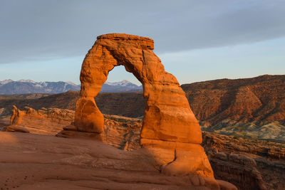 Rock formations on mountain