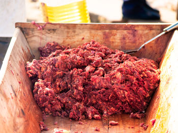 Close-up of food on table