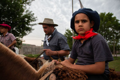 Portrait of south american family