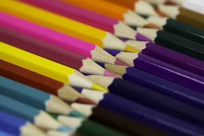 Close-up of colored pencils