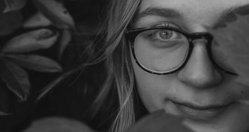 Close-up portrait of young woman