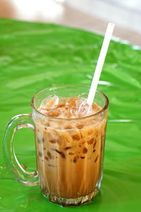 Close-up of coffee on table