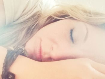 Close-up of beautiful woman