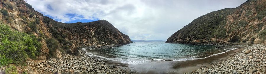 Panoramic view of sea against sky