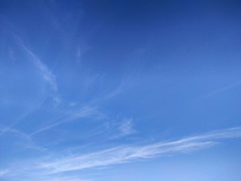 Low angle view of vapor trail in sky