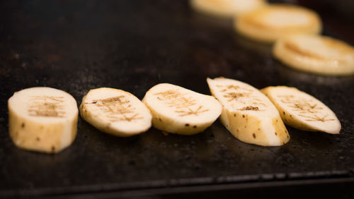 Close-up of food cooking on stove