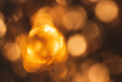 Defocused image of illuminated lights