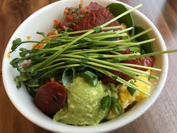 Close-up of salad in plate