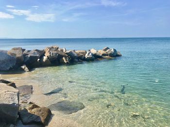 Scenic view of sea against sky