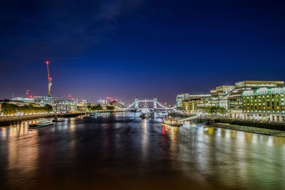 Illuminated city at night