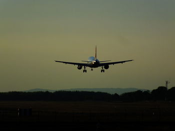 Airplane flying in sky