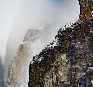 Close-up of frozen rock