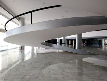 Empty parking lot in building