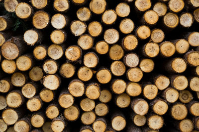 Full frame shot of logs