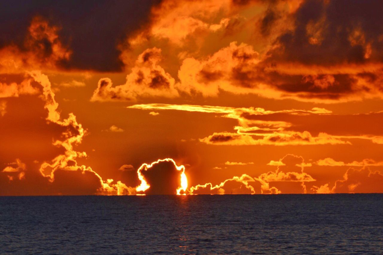 sunset, sea, sky, beauty in nature, orange color, water, nature, cloud - sky, silhouette, scenics, horizon over water, waterfront, reflection, sun, outdoors, tranquility, tranquil scene, no people, sunlight, day