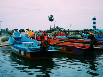 Boats in sea