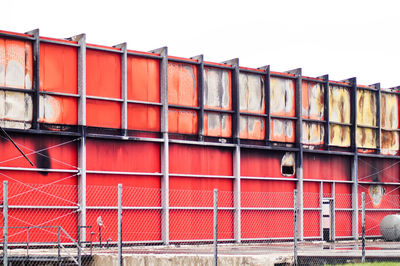 Metallic built structure against sky