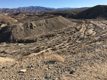 Scenic view of desert against sky