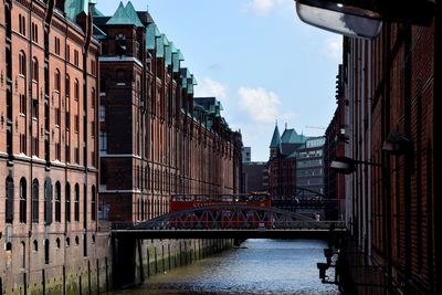 View of river with buildings in background