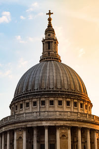 Low angle view of cathedral against sky during sunset