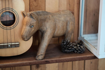 View of a horse in pen