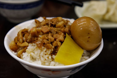 Close-up of pasta in bowl