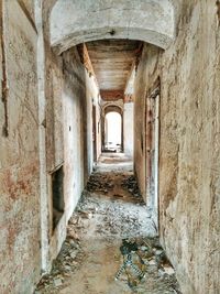 Corridor in abandoned building