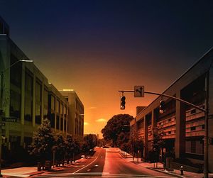 Road passing through city